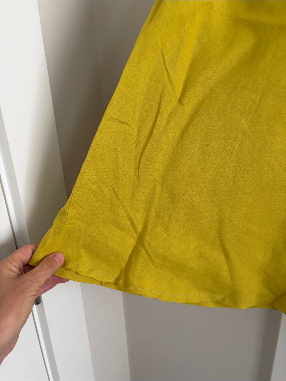 Flax Sleeveless Tank Top in Mustard Yellow - Picture 3 of 4